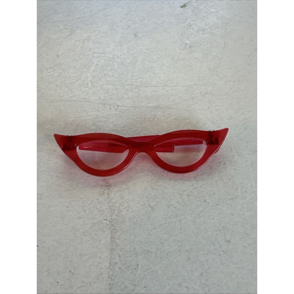 Vintage Ideal Tammy Doll Red Cat Eye Hinged Eye Glasses Accessory VGC 1960S A13